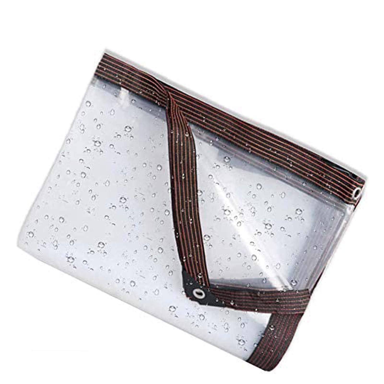 Lona transparente impermeable 7x3 pies de plástico con ojales para lluvia