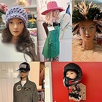 Vista 6 de Hairway Maniquí profesional de entrenamiento de cosmetología femenina, cabeza de maniquí calva para hacer y exhibir pelucas, con pasadores en T