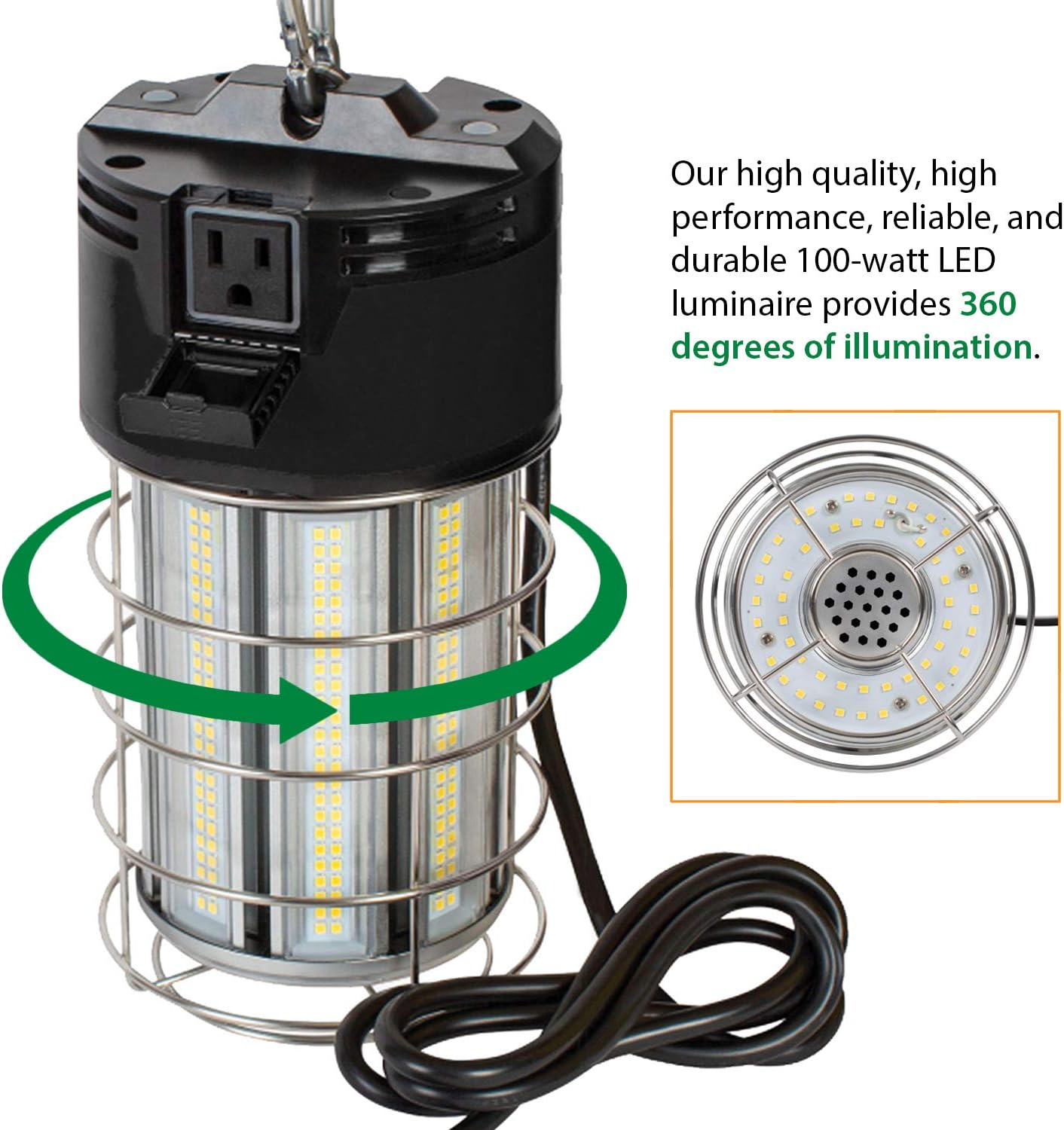 Uр Tо 40% оƒƒ 100Watt Portable Temporary LED Luminaire - Commercial Lighting for Construction, Renovation and Maintenance Applications Rеvіеw Prоduсt 100Watt Portable Temporary LED Luminaire - Commercial Lighting for Construction, Renovation and Maintenance Applications