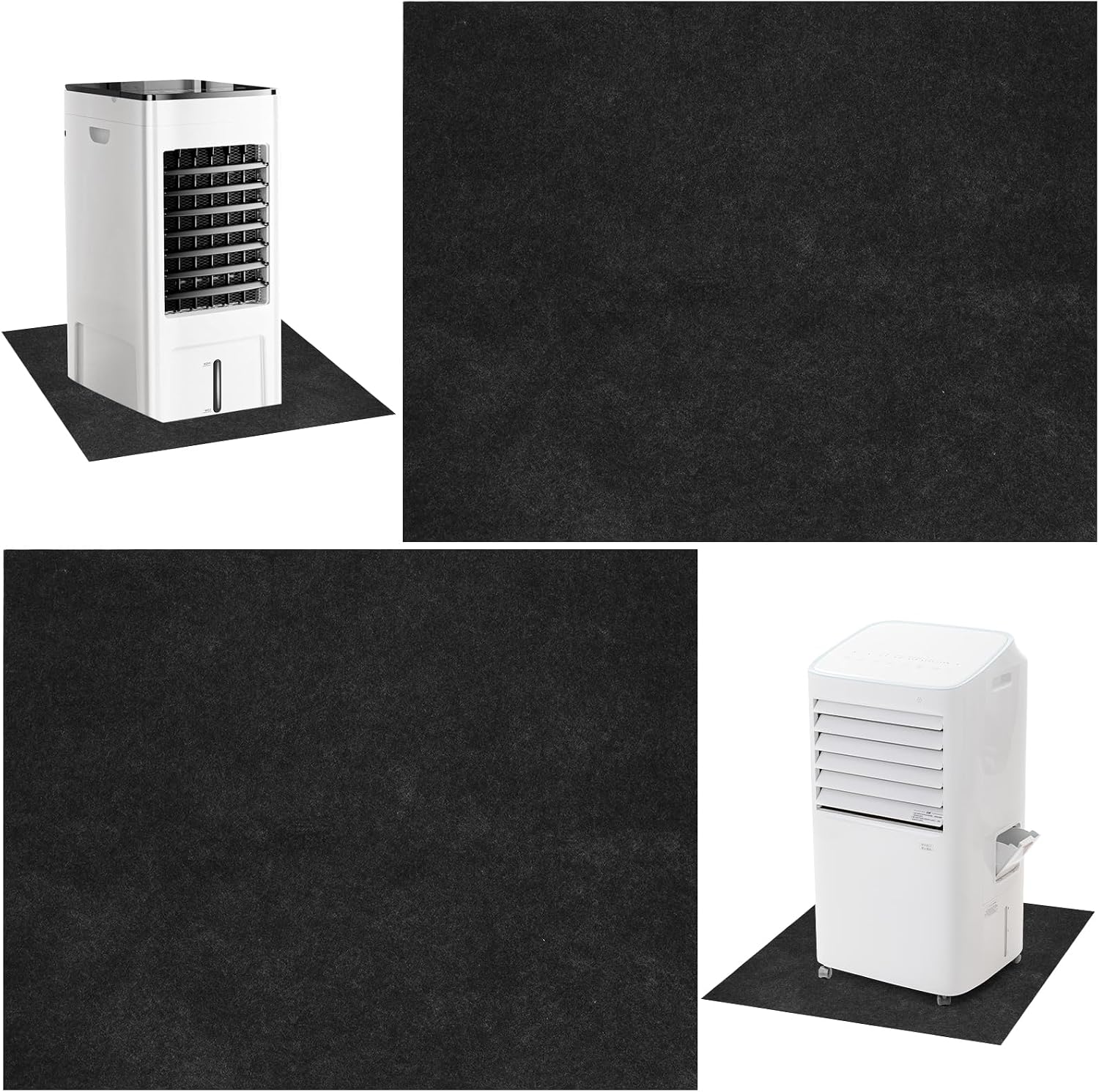 2 Pcs Portable Air Conditioner Drip Mat -19.6" x 23.6" Thick Felt AC Unit Water Absorption Pad with Non Slip PVC Backing, Portable AC Unit Drip Mat to Prevent Water Leakage and Floor Damge