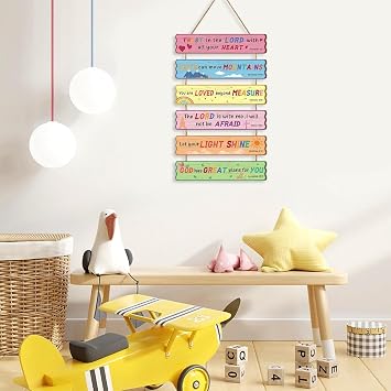Bible Verses Wall Decor Christian Inspirational Signs Kids Room