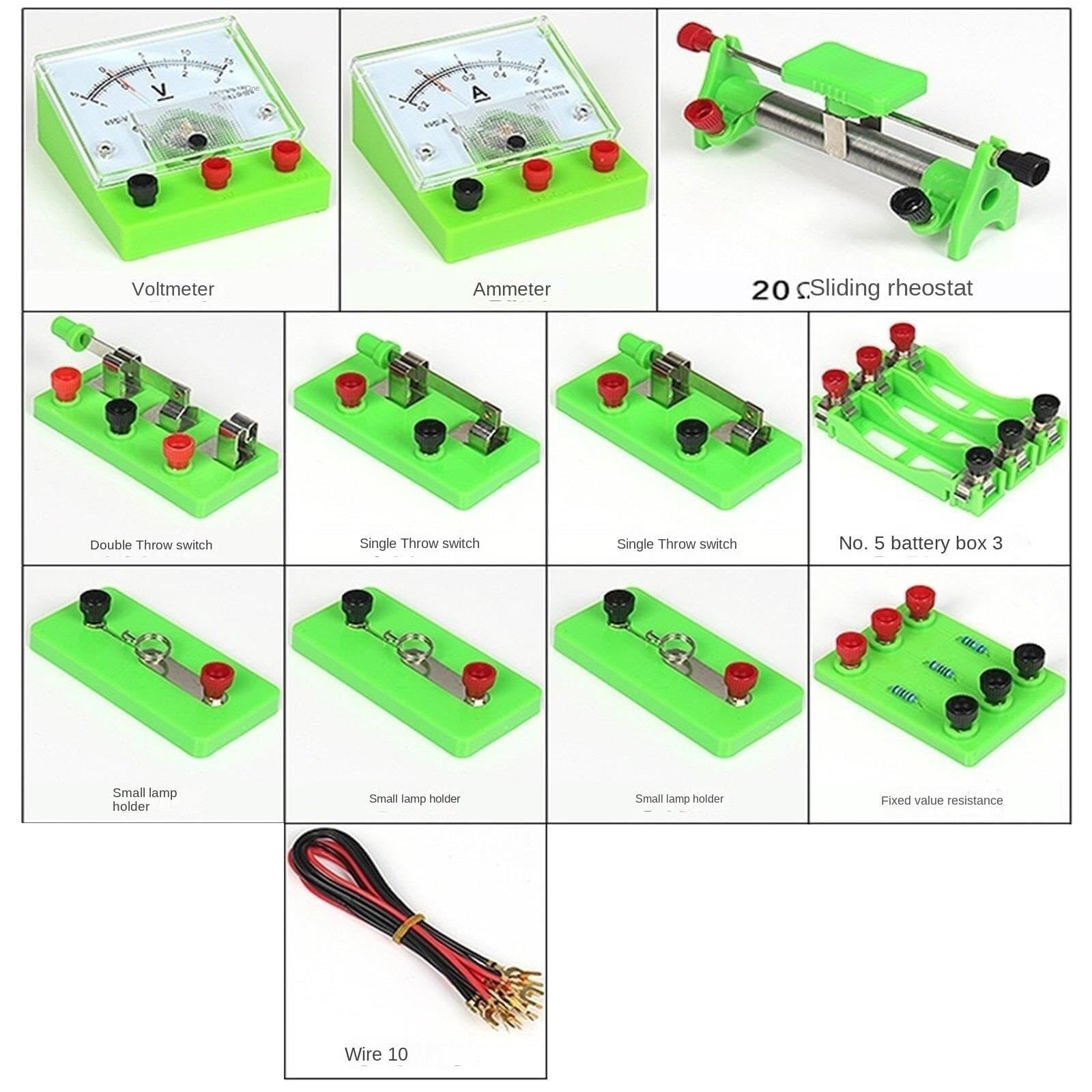 Elektromagnetische Experimentelle Lehrmittel Physikalisch-elektrischer Experimentierkasten Physik Wissenschaftslabor Lernschaltungssatz Elektrizitäts-Experimentiersatz For Schüler-Kit Lehrmittel