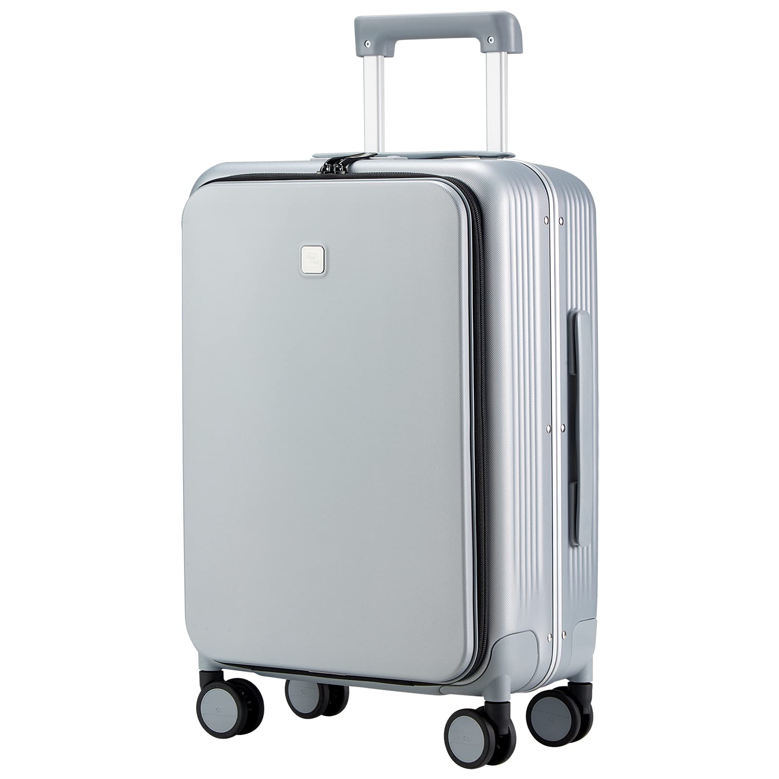 Hanke Upgrade 20" Checked In Suitcase with Front Laptop Pocket, Rolling