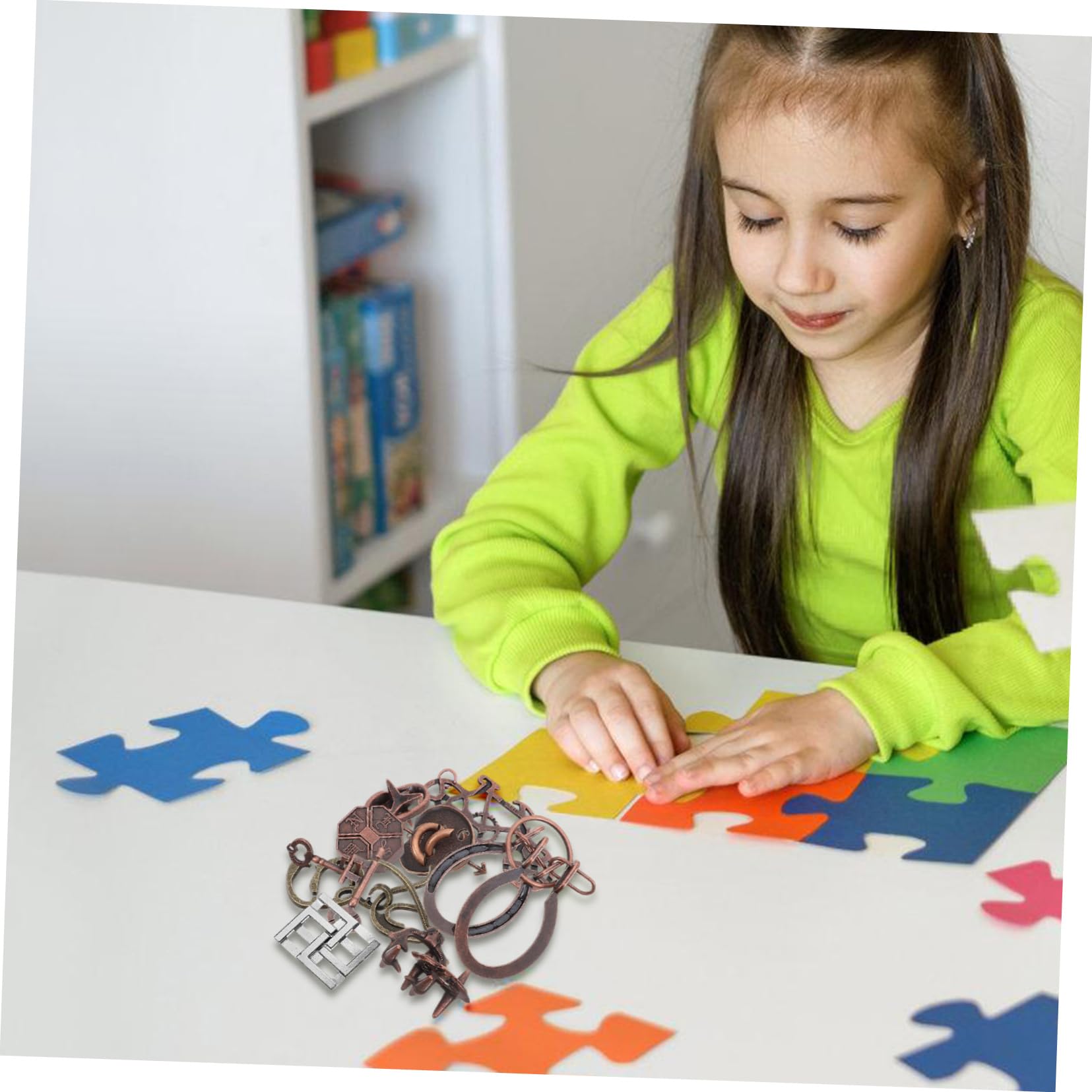 POPETPOP 9pezzi Rompicavo in Metallo Puzzle Ad Incastro Per Adulti Rompicapo Di Districazione Per Allenare Cervello Giocattolo Puzzle Per Feste e Famiglia