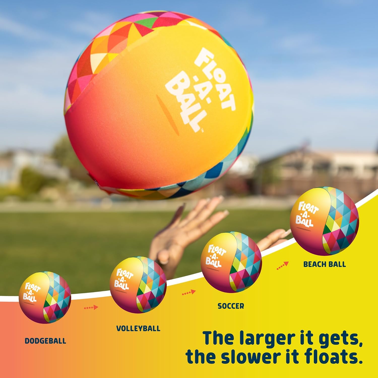 Chuckle & Roar - Float-a-Ball - Outdoor Active Play Fun - Safe and Durable - Multiple Sizes - Ages 3 and Up image 5 of 7 B0DVCFY16L