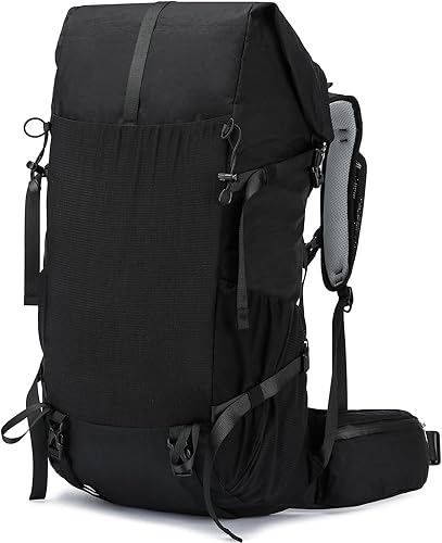 Mochila de senderismo, X-PAC mejorada bolsa de senderismo ligera de gran capacidad apta para escalada de montaña y campamento, Negro -
