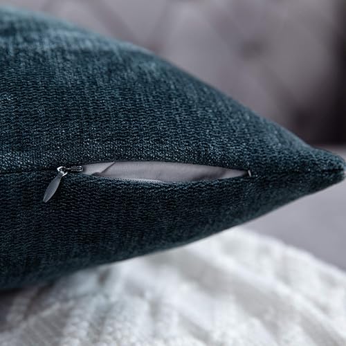 Miniatura 5 de Fundas de cojín Anickal, juego de 2 fundas de felpa rústica para decoración de sofá, para cojines cuadrados, para el hogar