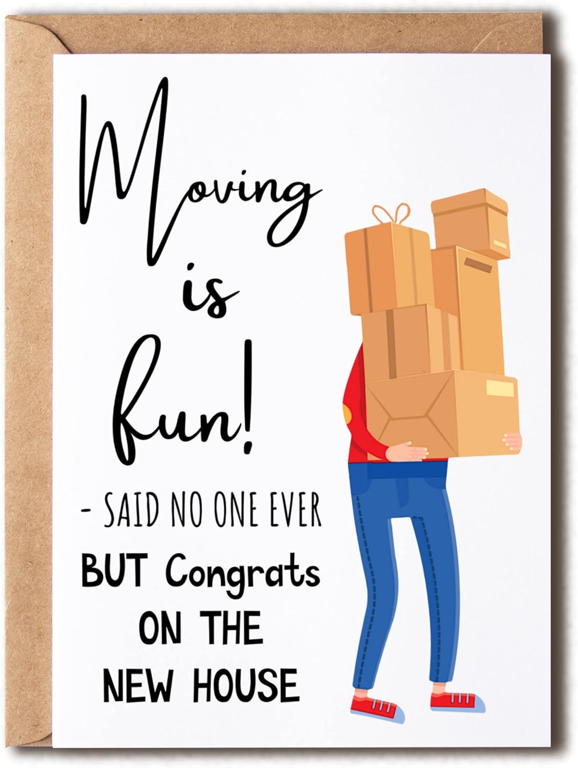 Amazon.com : OystersPearl Moving Is Fun Said No One Ever Funny Card For ...