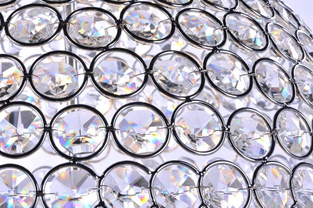 ക്ലോസ് അപ്പ് view of the crystal details on the ET2 E24497-20PC Parasol Mini Pendant
