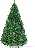 Vista 15 de Goplus Árbol de Navidad Tipo Lápiz con Nieve Artificial de 4.5 pies, Árbol de Navidad Artificial Delgado con Bisagras con 373 Puntas de Ramas