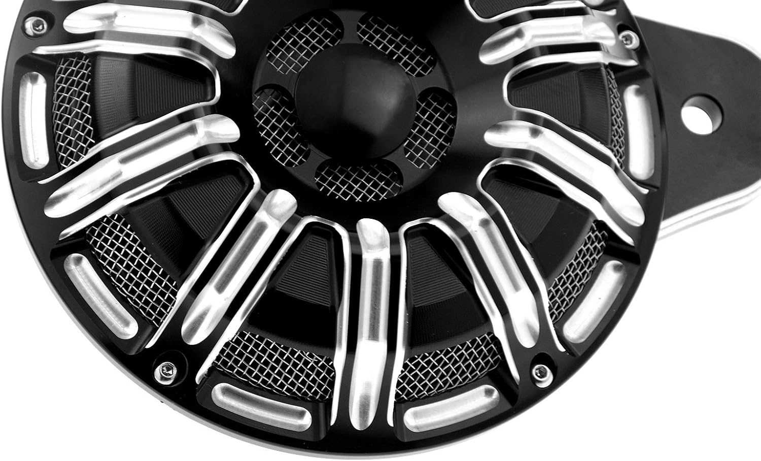 HDBUBALUS Motorcycle CNC Horn Cover Fit for Harley 1991-2017 Big Twin Black