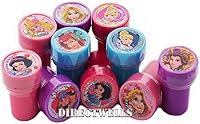 Vista 1 de Princess Disney - 10 sellos autoentintados surtidos para fiestas