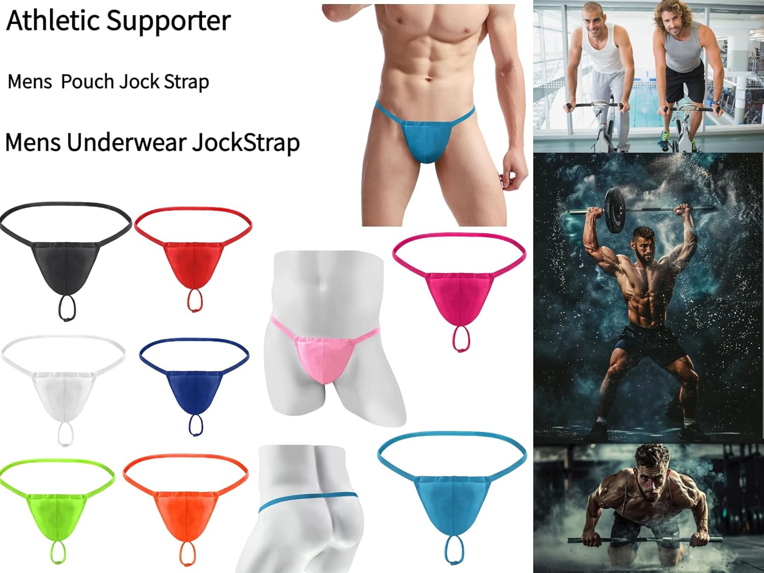 Men's Sexy Strap Thong Underwear with Athletic Supporter G-String Thong Underwear for Men - Image 7