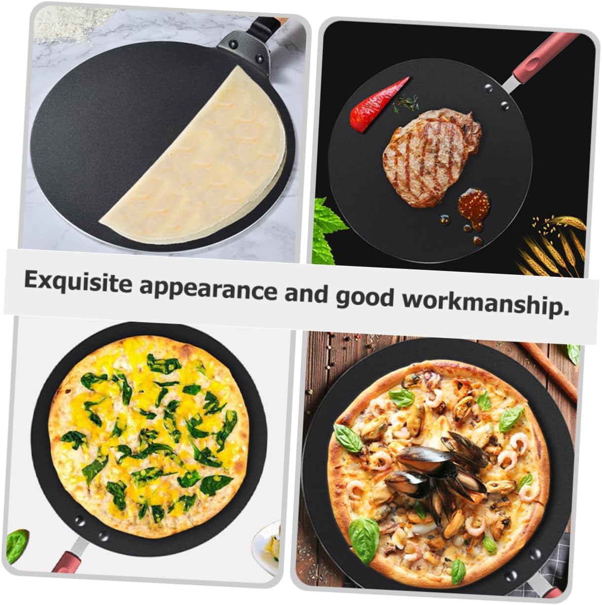 GLEAVI Nonstick Frying Pan Pancake Crepe Tortilla Nonstick Pan Cookware of Flat Cooking