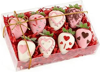 10 Pack Full Clear Chocolate Covered Strawberries Boxes 8x5x2 Inches Cookies Boxes Mini Bundt Cake Boxes Pie Boxes Cinnamon Roll Treat Box Chocolate Truffle Box Party Wedding Favor