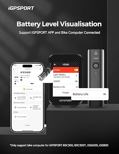 Miniatura 7 de iGPSPORT Smart Bike Light, 50080012001800 Lumens Bright Bicycle Headlight for Night Riding Cycling Rechargeable Waterproof