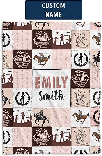 Miniatura 35 de Manta de bebé occidental, mantas de bebé personalizadas para niños, manta de vaquero para niños y niñas, manta de felpa personalizada con nombre