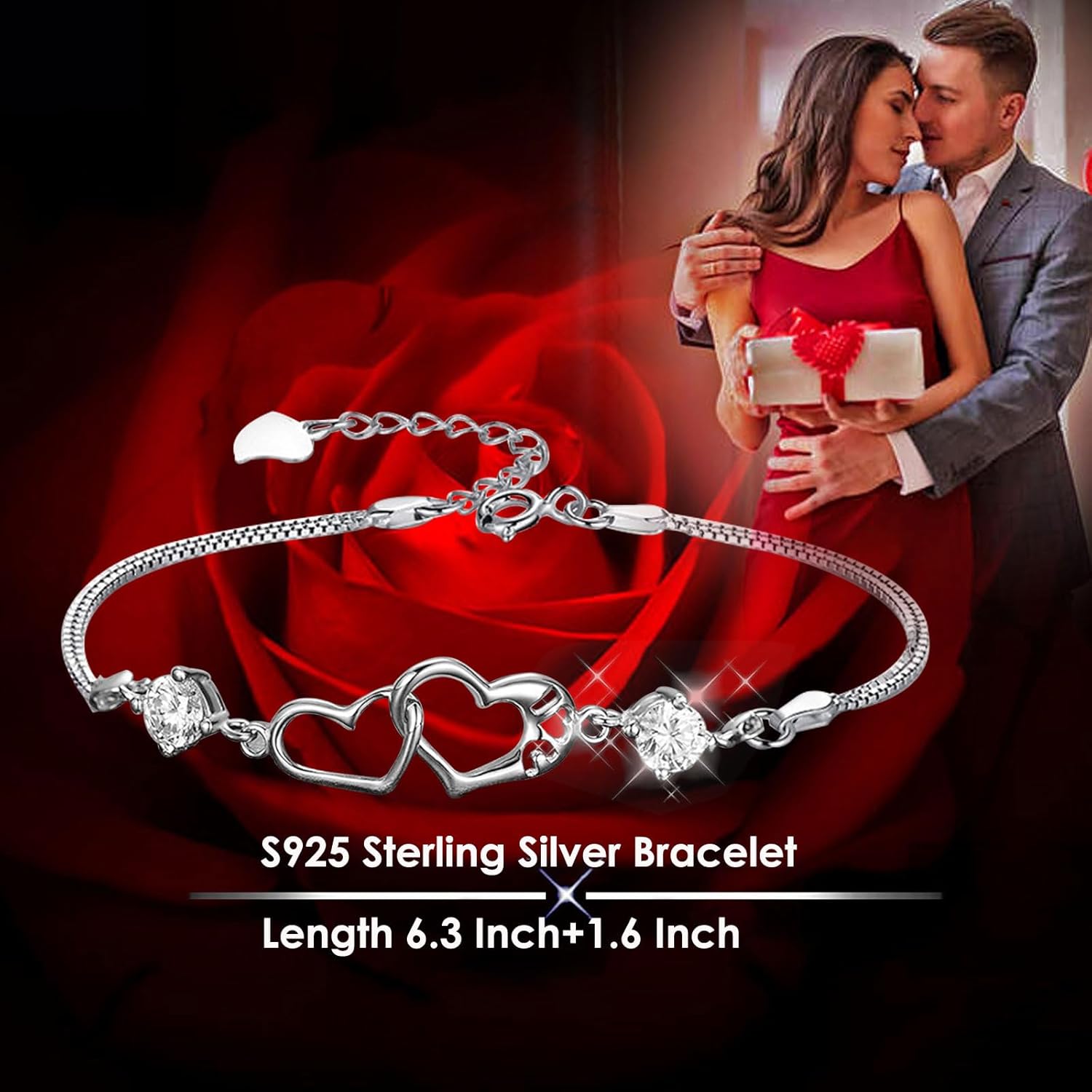 SWEETIME Forever Red Rose, Eternal Rose Box, Preserved Rose, Infintity Real Rose Gift for Girlfriend, Women, Mom, Wife on Christmas, Valentine's Day, Mother's Day, Birthday, Anniversary, Thanksgiving - Image 2