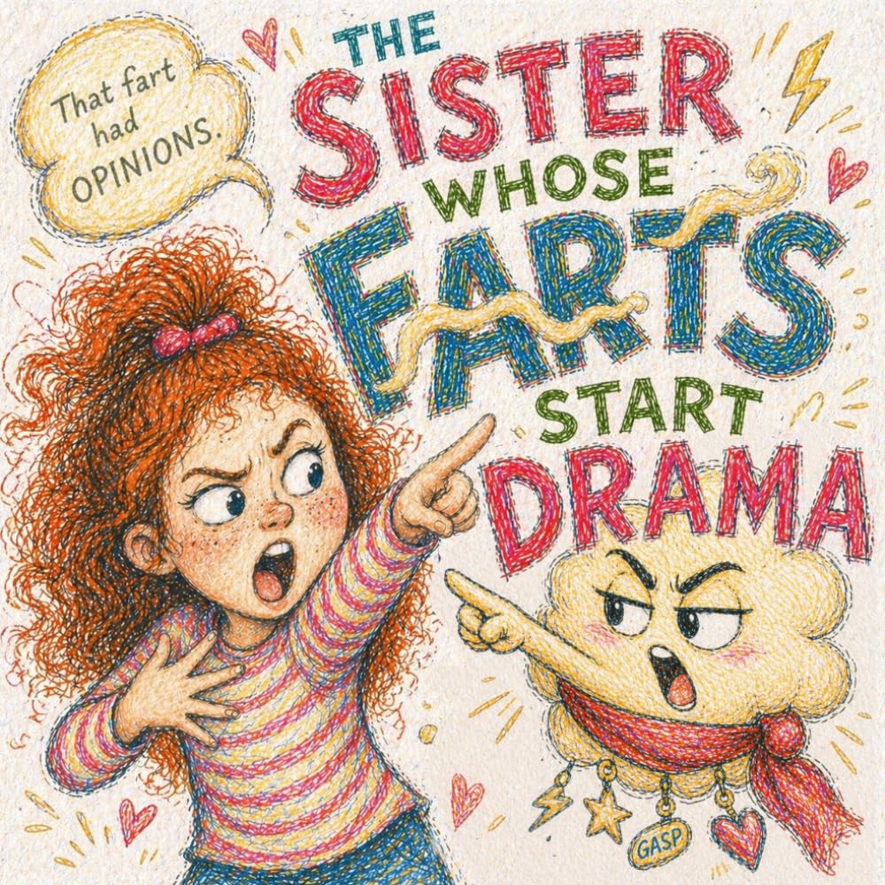 The Sister Whose Farts Start Drama: A Funny Picture Book About Big Feelings and Tiny Problems (Oops Lives Here)