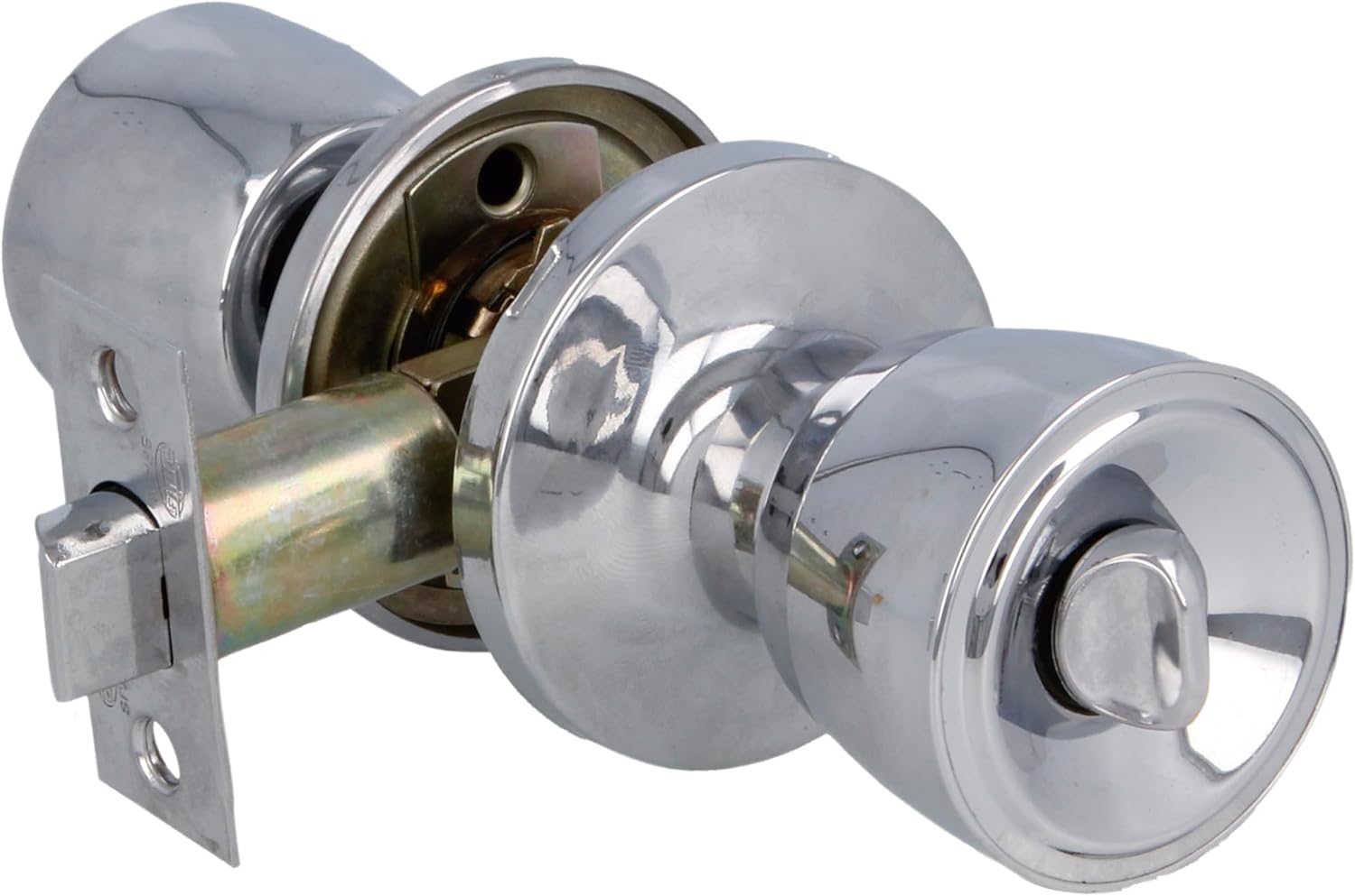 AMIG Mod. 602 - Set of Knobs | Matte Brass | 18.5 x 8 cm | Includes Door Handle | Private Function | External Emergency Device and Interior Condemnation | Door 35-45 mm