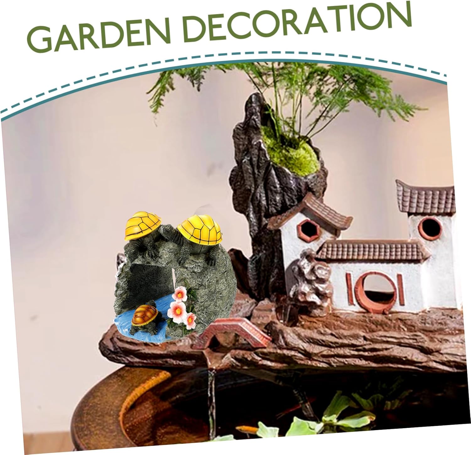 Animals Gutter Downspout Extension Sculpture Figurine Turtle Outdoor Statue for Garden and Patio Decor Decorative Gutter Downspout Extension Statue