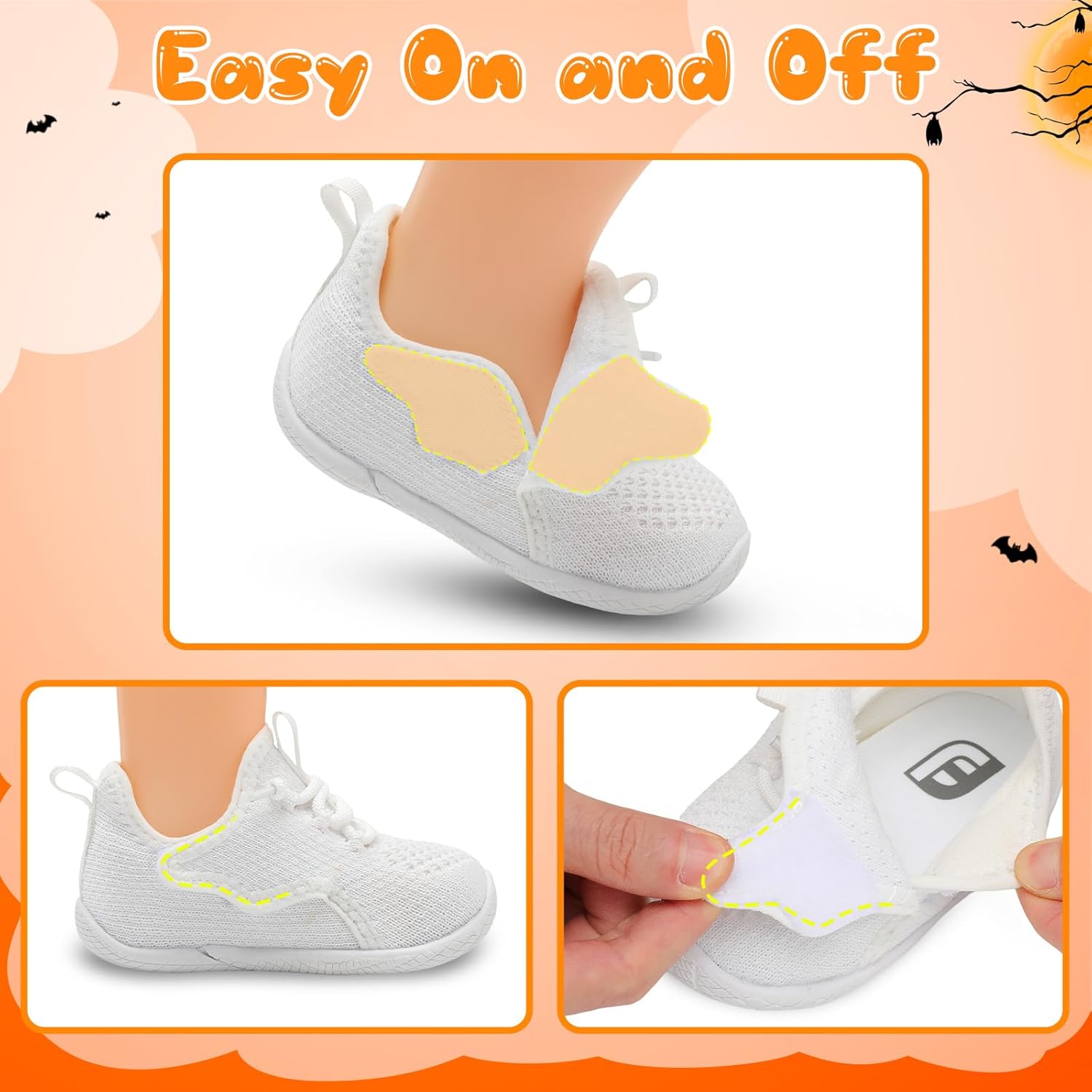 relxfeet Toddler Boys Girls Shoes Little Kids Sneakers Lightweight Breathable Slip on Walking Tennis Shoes - Image 3
