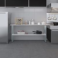 Vista 131 de Mesa de trabajo de acero inoxidable, mesa de metal