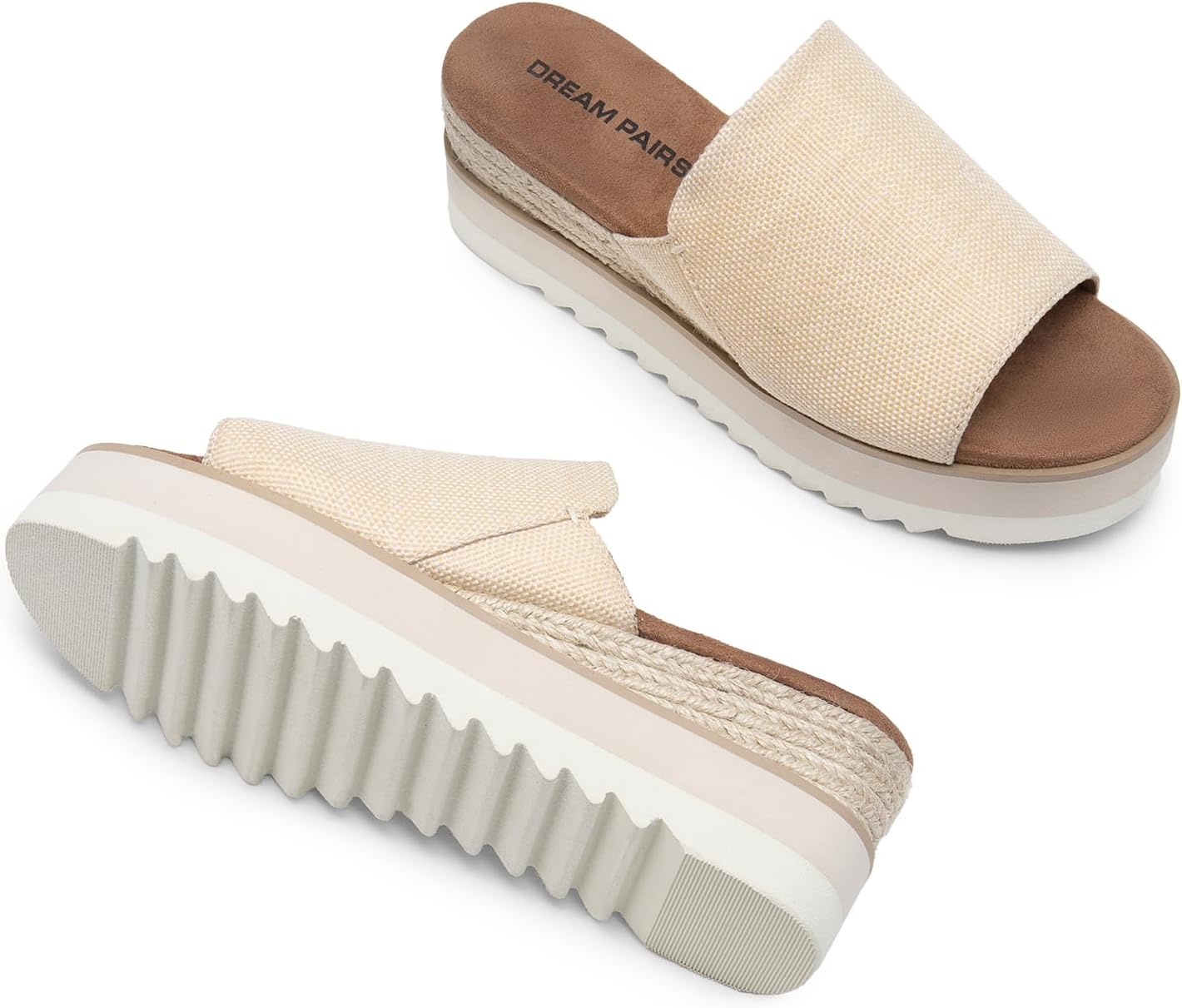 DREAM PAIRS Platform Slip-on Espadrille Sandals image 4