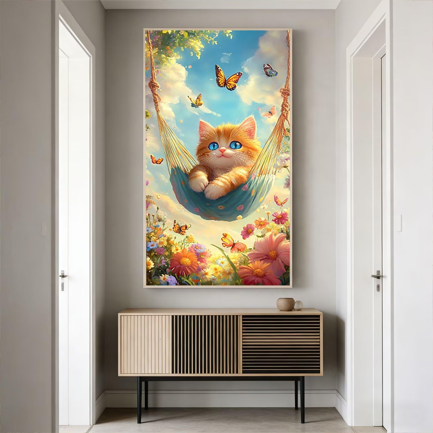 Malowanie według numerów dla dorosłych, kompletny zestaw DIY akrylowe kolorowanki na płótnie 75 x 150 cm, obrazy i pędzle w zestawie, kreatywna aktywność ręczna dla początkujących, dekoracje ścienne