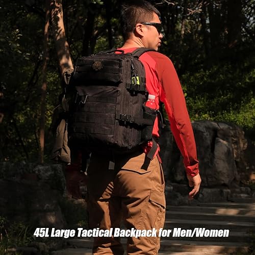 Miniatura 130 de Mochila táctica militar Molle mejorada mochila impermeable militar. Negro