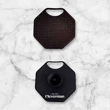 Cleverman Men's Face Scrubber Silicone Facial Cleansing Brush, Soft-Touch Massager for All Skin Types, Gently Exfoliates While Removing Dead & Dry Skin