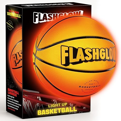 Baloncesto con luz LED para niños adolescentes genial juego de pelota nocturno para cumpleaños, Navidad, Pascua, juguete deportivo que brilla en la