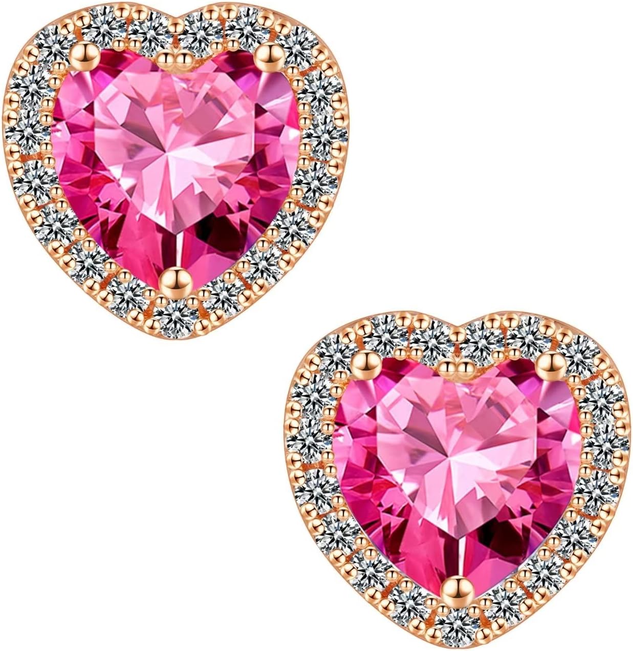 Memorjew Earrings Gifts for Wife - Sterling Silver Birthstone Stud Earrings for Women Anniversary Christmas Mothers Day Birthday Gifts for Women Mom Wife Girlfriend Her