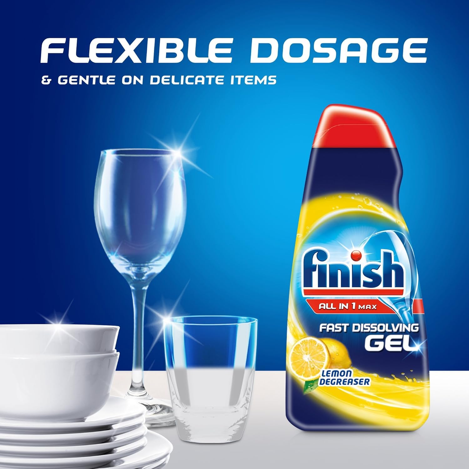 Finish Power Gel Tout en 1 Citron - Lot de 3 x 1L