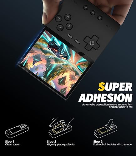 Miniatura 6 de Orzero Paquete de 4 protectores de pantalla de vidrio templado compatible con Trimui Brick, 9 dureza, alta definición, antiarañazos, sin burbujas