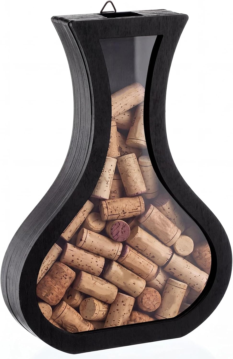 Gerrii Wooden Wine Cork Holder Decorative Cork Collector, Large Wine Glass