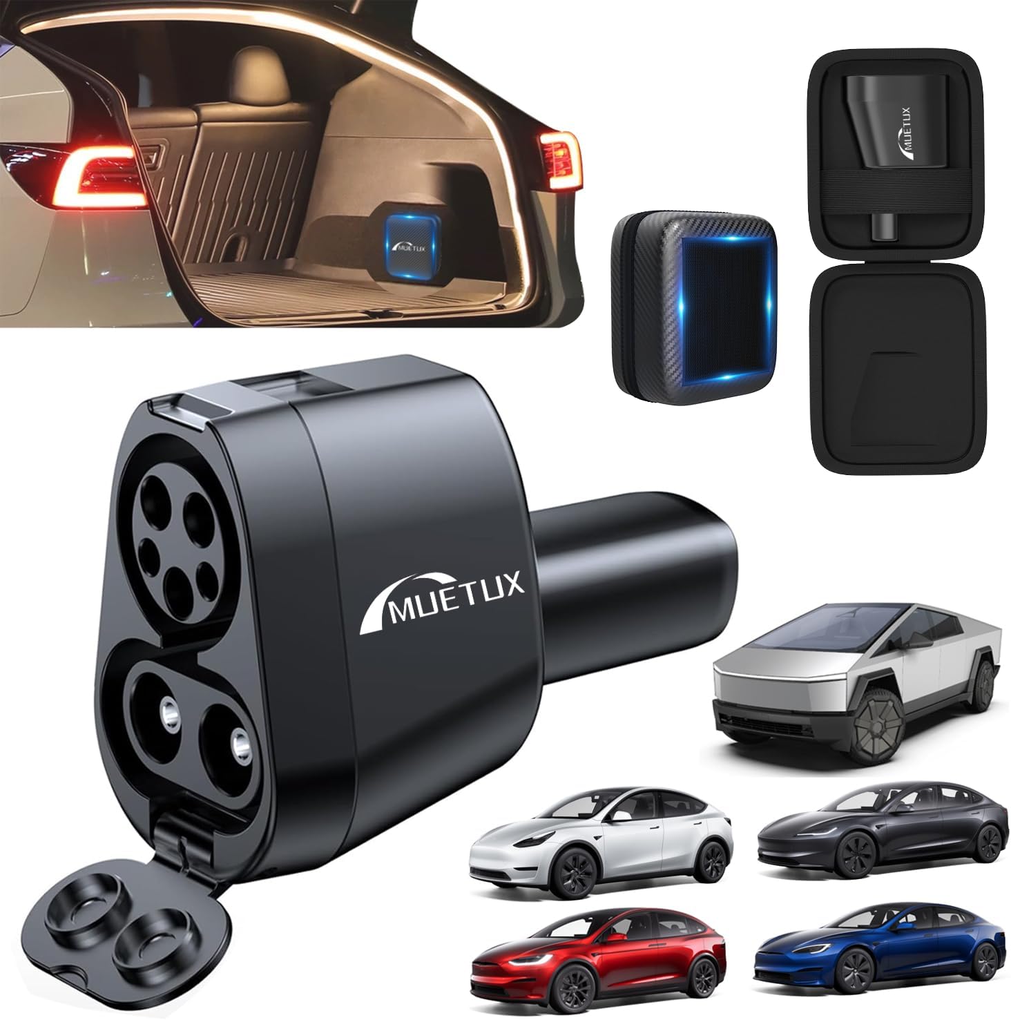 2-in-1 CCS/J1772 to Tesla Adapter for Model Y/3/Cybertruck/X/S