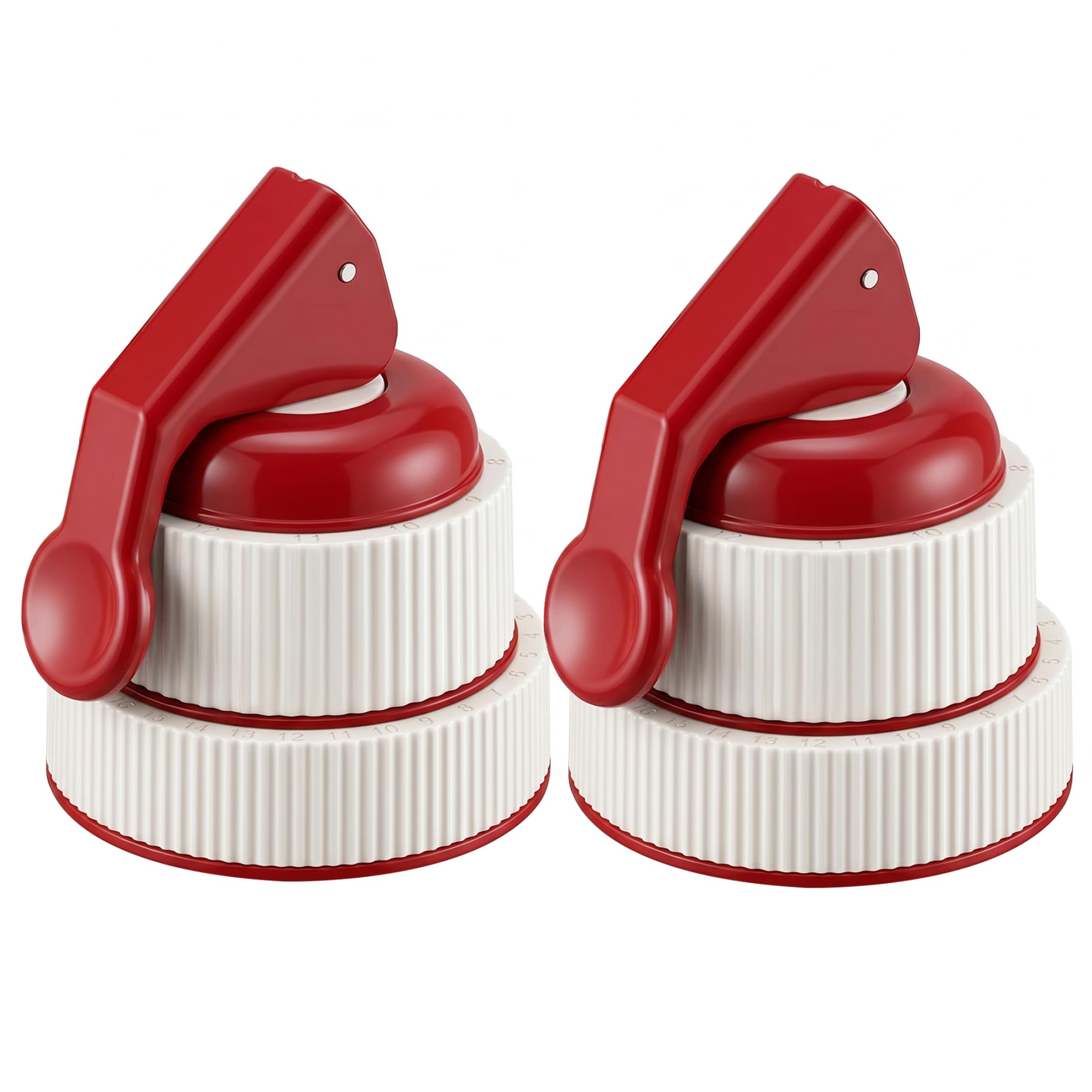Vacuum Wine Stopper, 2Pcs Lever-Lock Wine Saver, Leak-Proof Airtight Seal for Horizontal Fridge Storage, Reusable Bottle Topper, Milky White