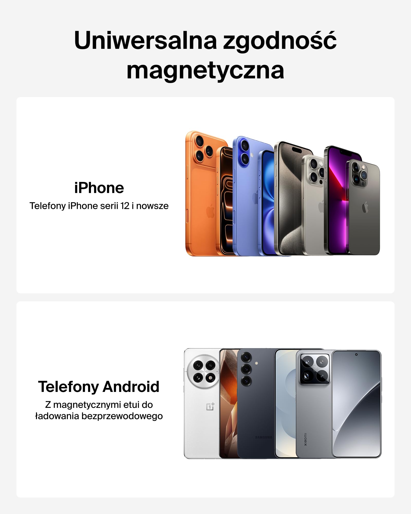 Belkin BoostCharge Bezprzewodowa Ładowarka Samochodowa Qi2, Magnetyczny Uchwyt na Kratkę Nawiewu z Kablem USB-C, Zgodny z MagSafe, do Szybkiego Ładowania Telefonów iPhone, Galaxy, Pixelsnap – Czarna