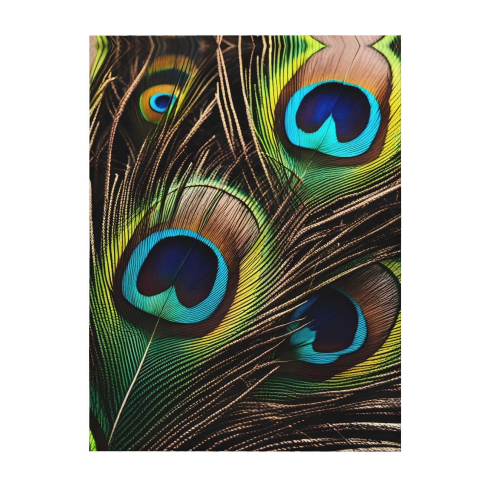 Couverture légère lit motif paon : confort thermique optimal pour un sommeil réparateur