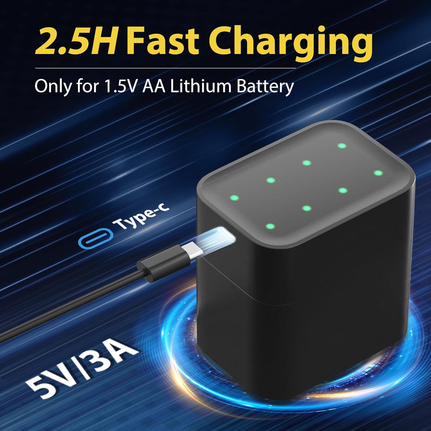 FragrantBodyOilz ANTPO Rechargeable AA Batteries Lithium with Charger, 8 Pack 1.5V 3000mWh Double A Batteries Rechargeable, Long Lasting AA Li-ion Battery with Integrated Charging Storage Box