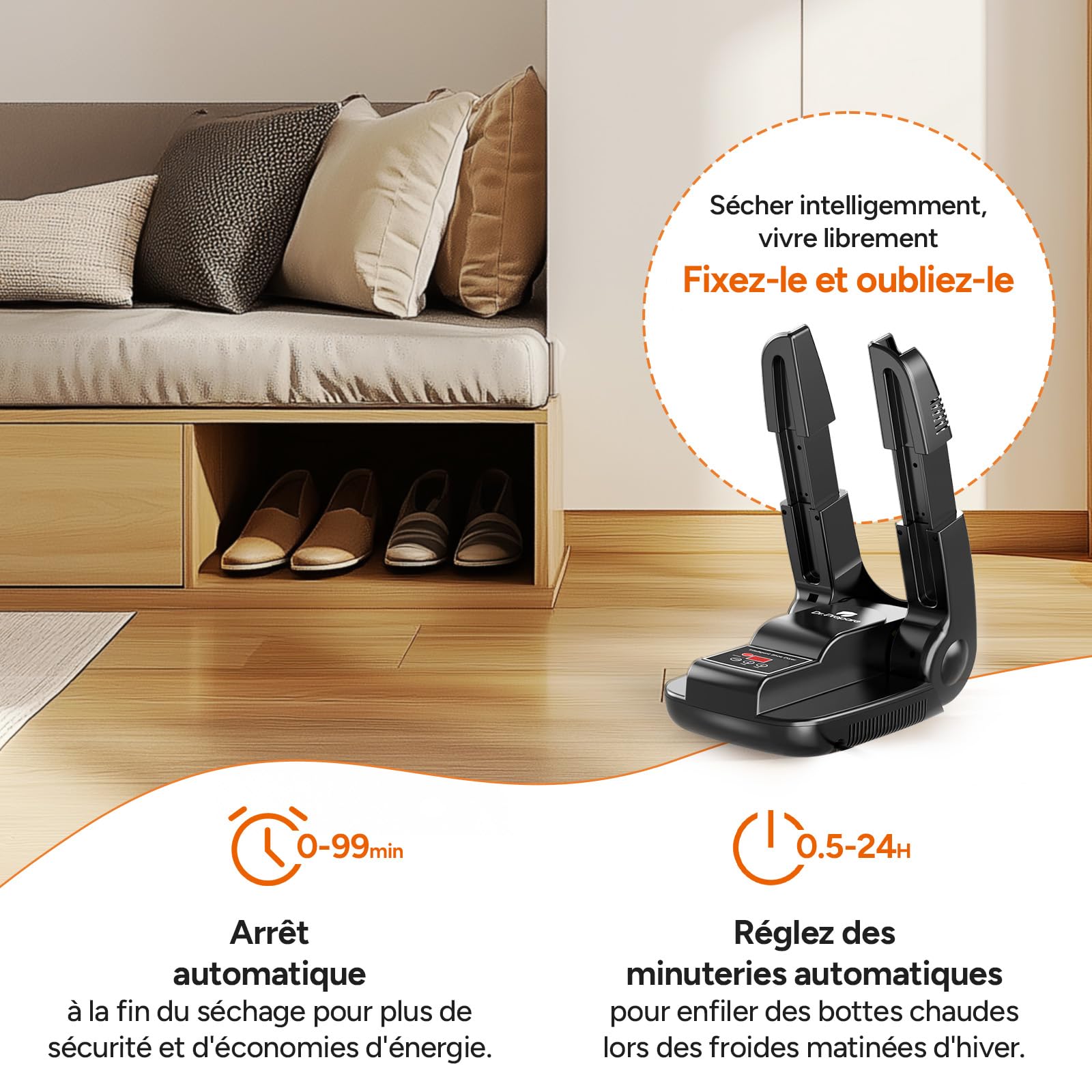 DR.PREPARE Seche Chaussure électrique Sèche Chaussures Ski pour Bottes avec Chronométrage
