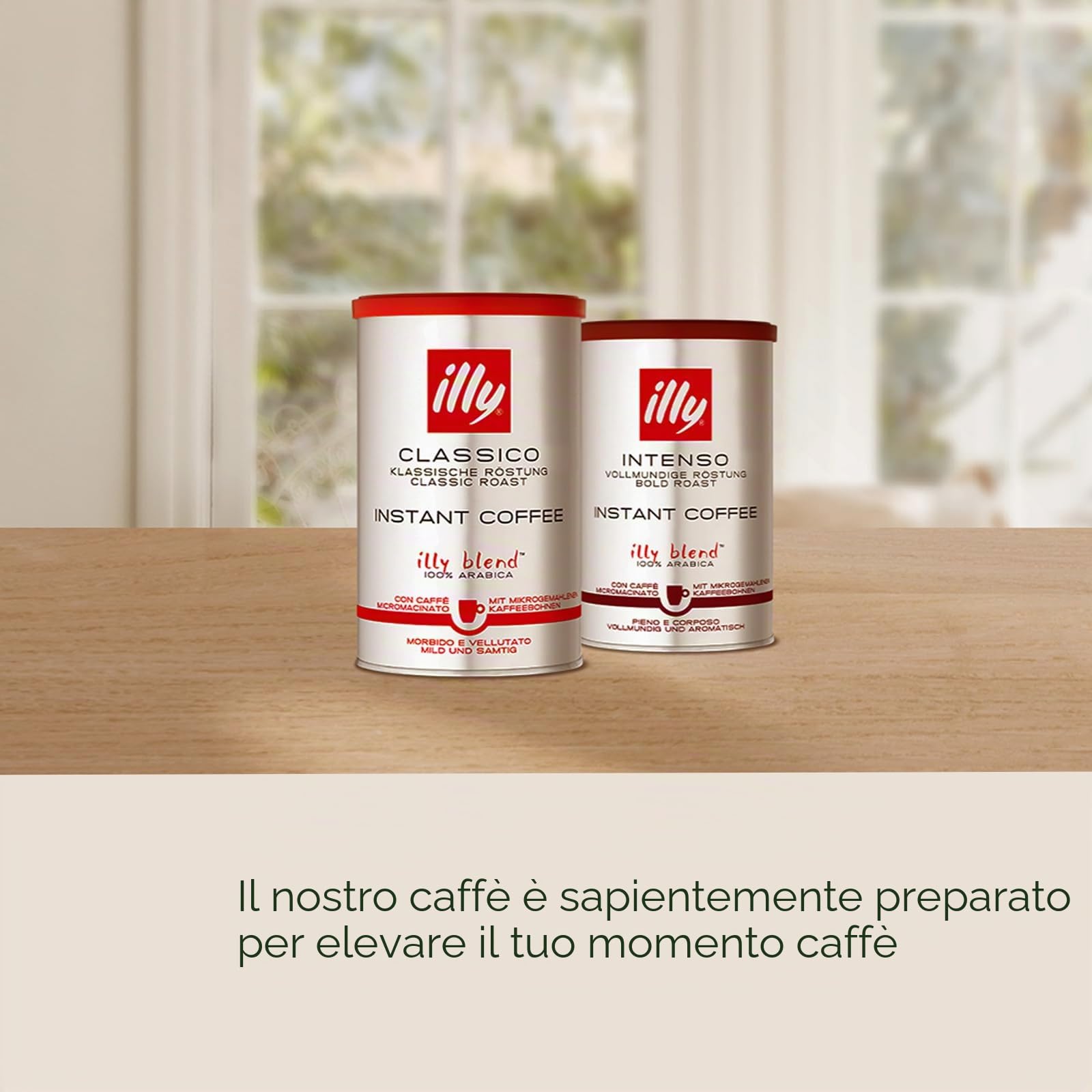 illy Intenso - Caffè istantaneo, forte arrosto, intenso, robusto e completamente aromatizzato con note di cacao profondo, 100% caffè arabica, senza conservanti, barattolo da 94 ml (1 pezzo)