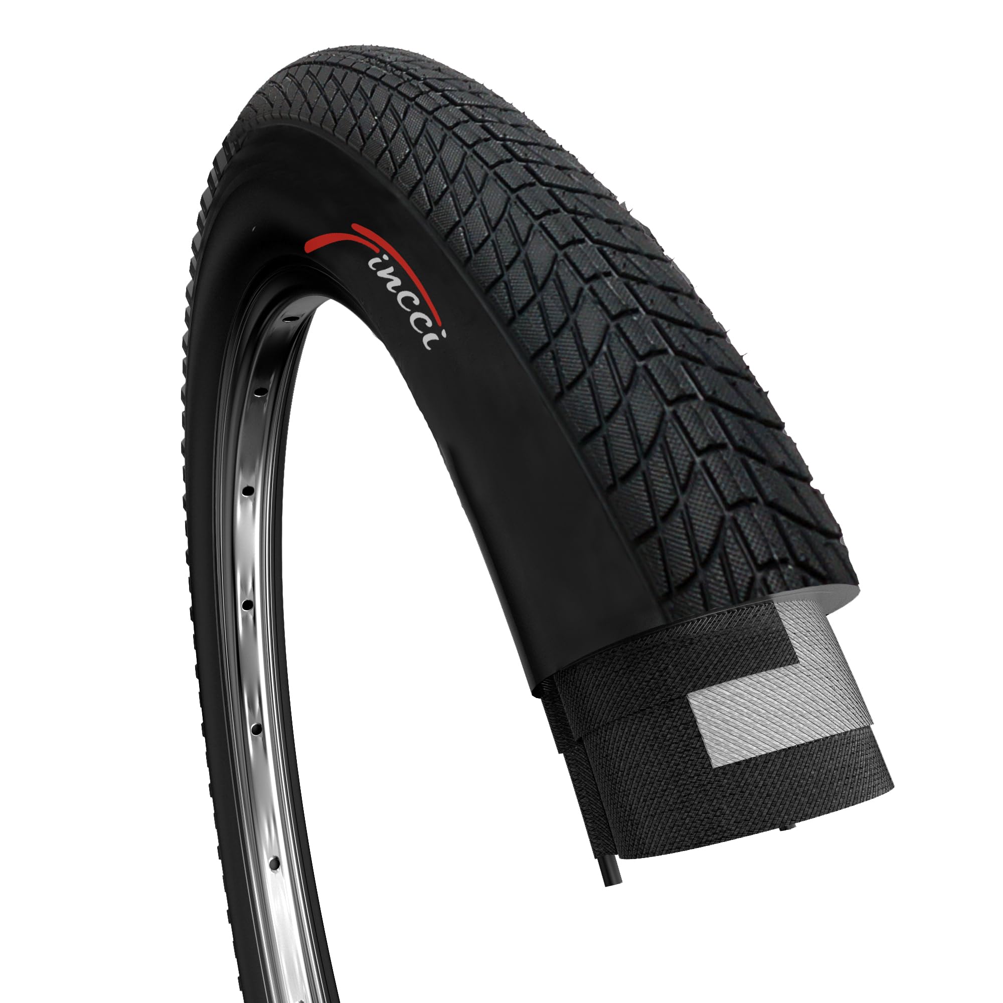 Fincci Coppia Copertoni 20x1.75 Pollici 47-406 Pneumatico per BMX MTB Montagna Fuori Strada o