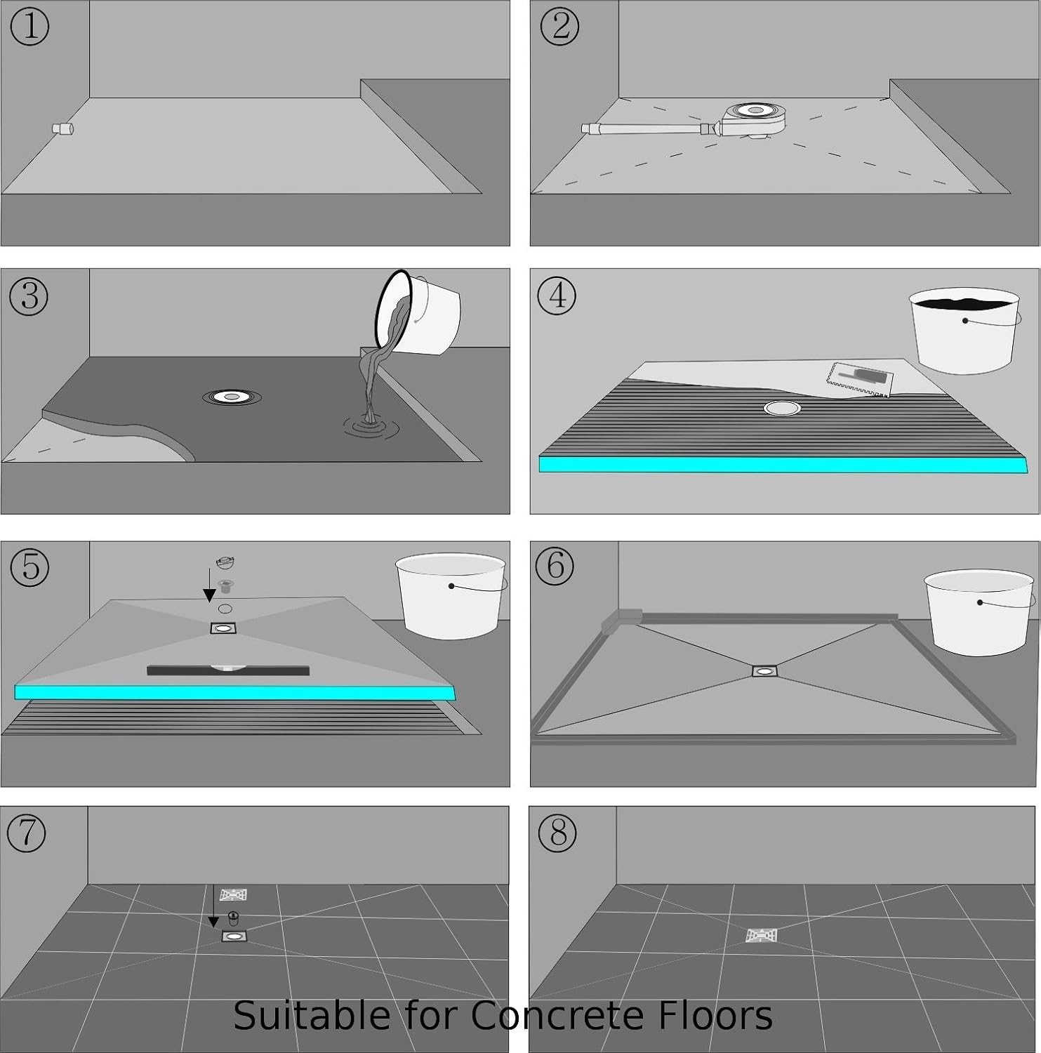 Concrete Floor Wet Room Kit Flooring Ideas