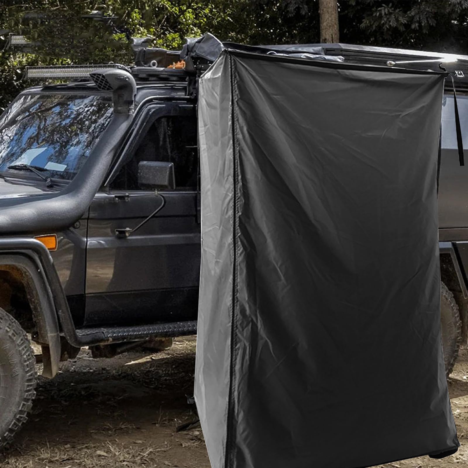 Ysislybin Vehicle Side Shower Tent, Car Side Outdoor Shower Enclosure Privacy Shelter, Portable Camping Dressing Room for Camping Hiking Beach Toilet Bathroom, RV SUV Trailer Truck Tailgate Restroom