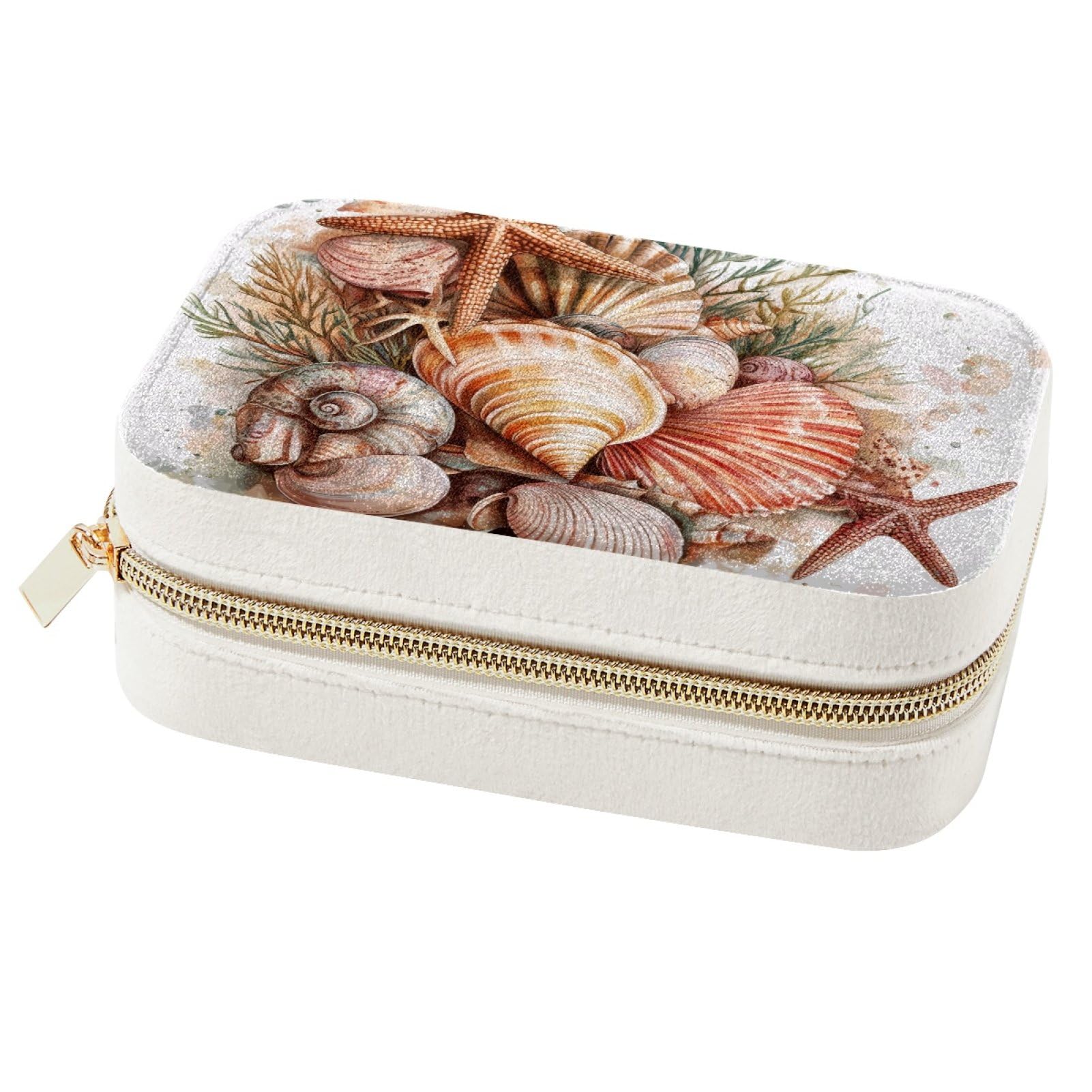 Boîte à bijoux de voyage en forme d'étoile de mer pour ranger vos bagues en vacances