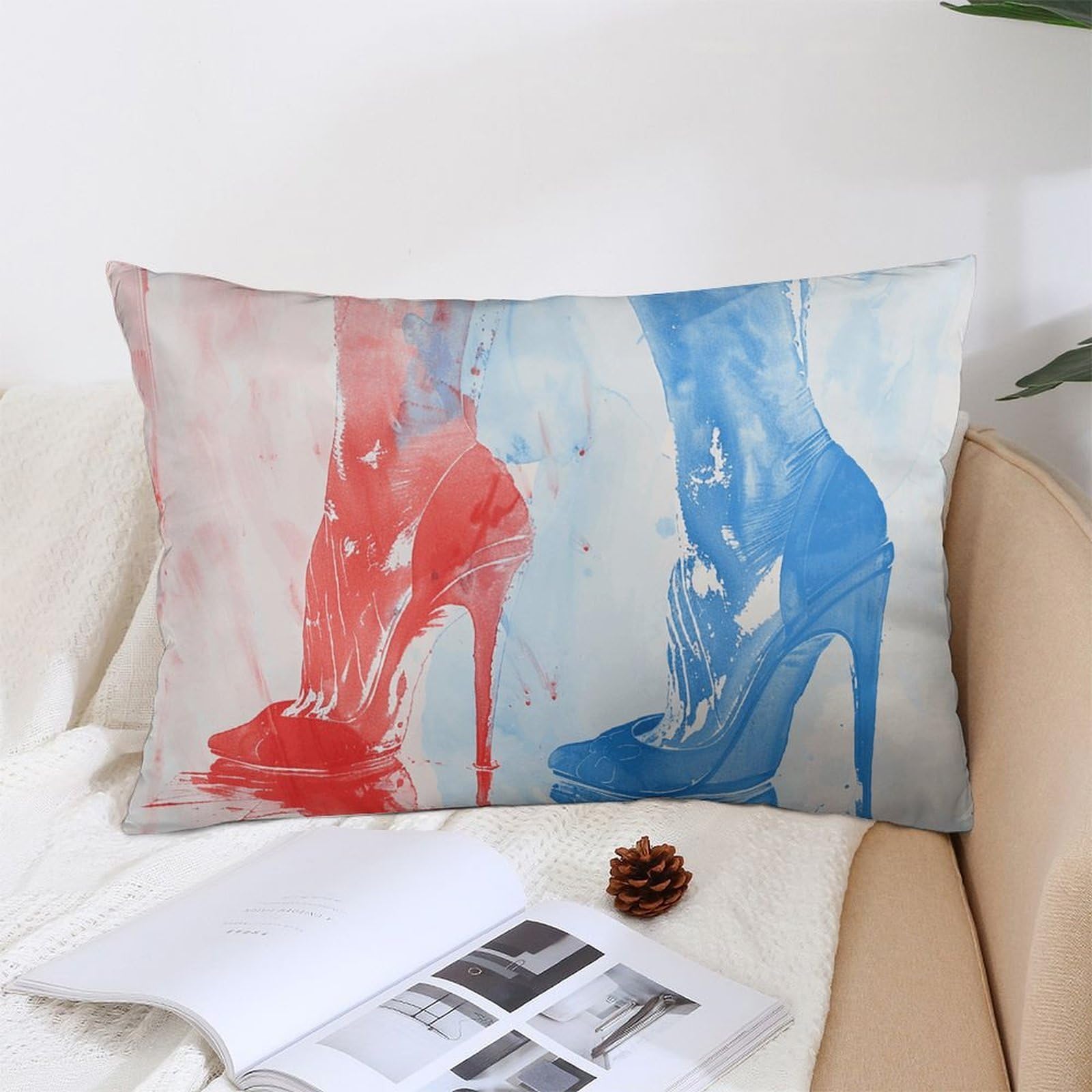 NTVOWPZO Decoration Throw Pillow Covers 12 "x20 Pillowcases Covers Hand Drawn Elements Soft Pillowcases Modern Farmhouse Home Decor Sofa Cushions Covers for Couch Bed Living Room