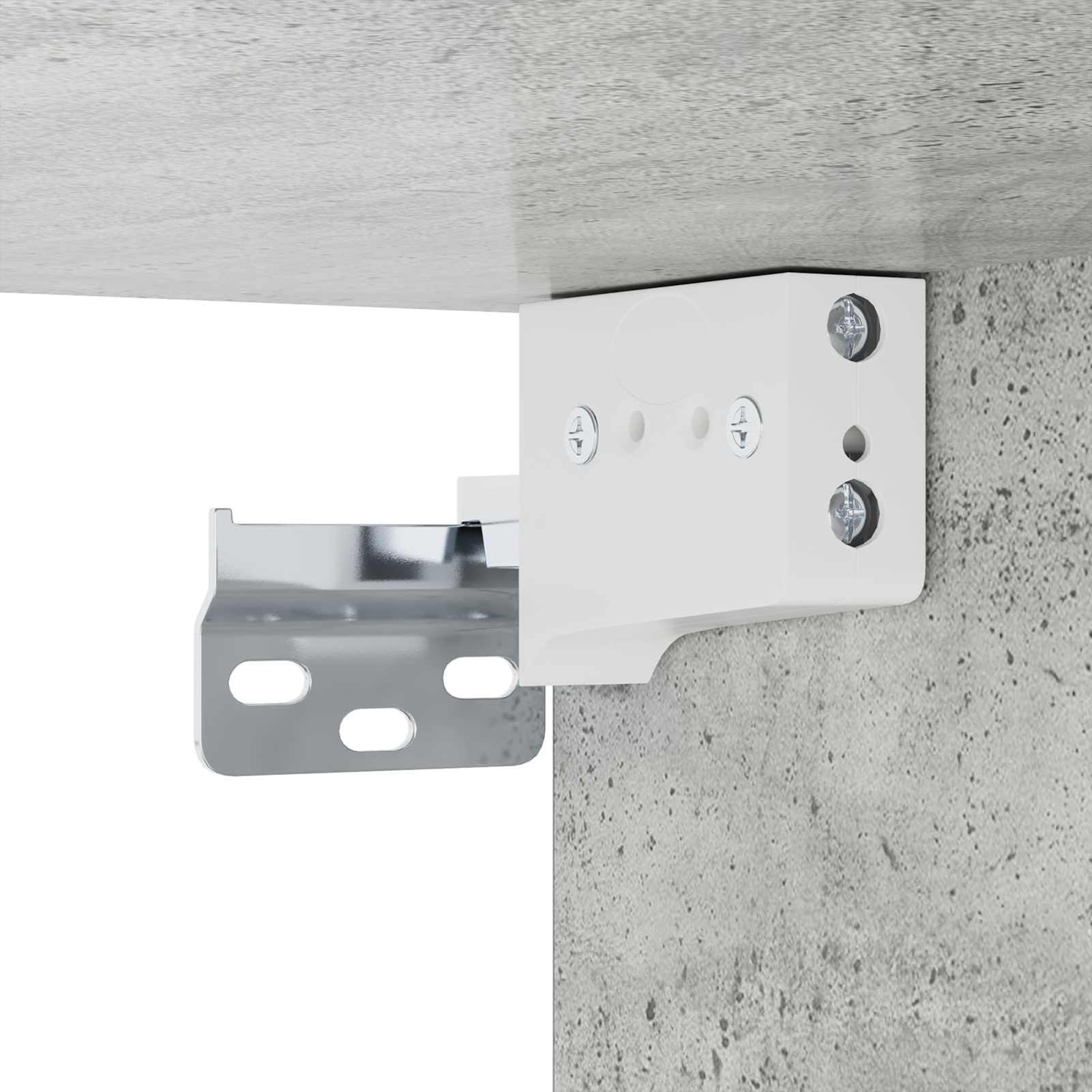Gecheer Wandmontierter TV-Schrank Wandhalterung Betongrau, Fernsehschrank Fernsehtisch TV-Lowboard für Wohnzimmer Home-Cinema Gamerzimmer8006016