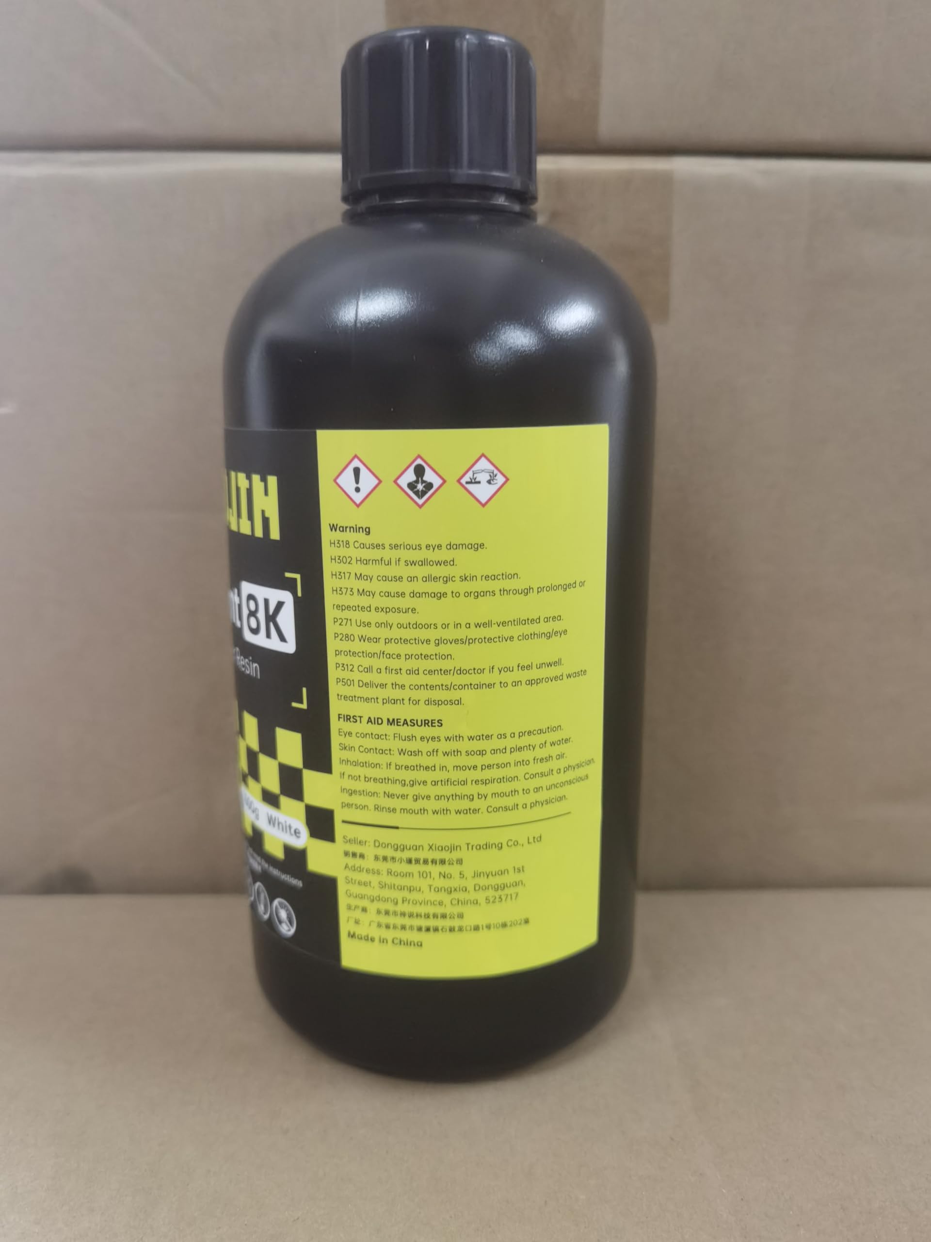 Resina rígida 8K con alta precisión y detalles nítidos, resina para impresora 3D con baja absorción de agua y bajo olor, fácil impresión y limpieza, adecuada para principiantes, gris 1000 g